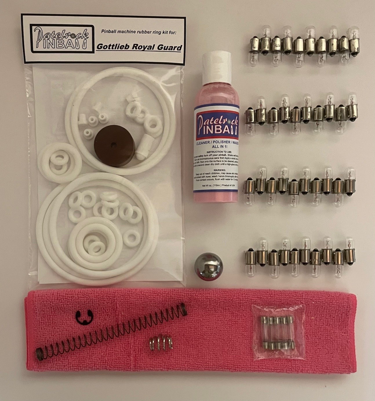 1968 Gottlieb Royal Guard Pinball Machine Maitenance Tune Up Kit