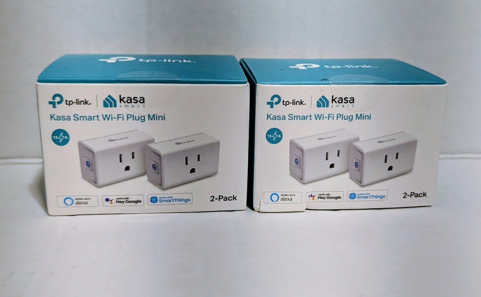 TP-Link Kasa Snart Wi-Fi Plug Mini 2 Pack (Lot of 2) 4 Total Plugs
