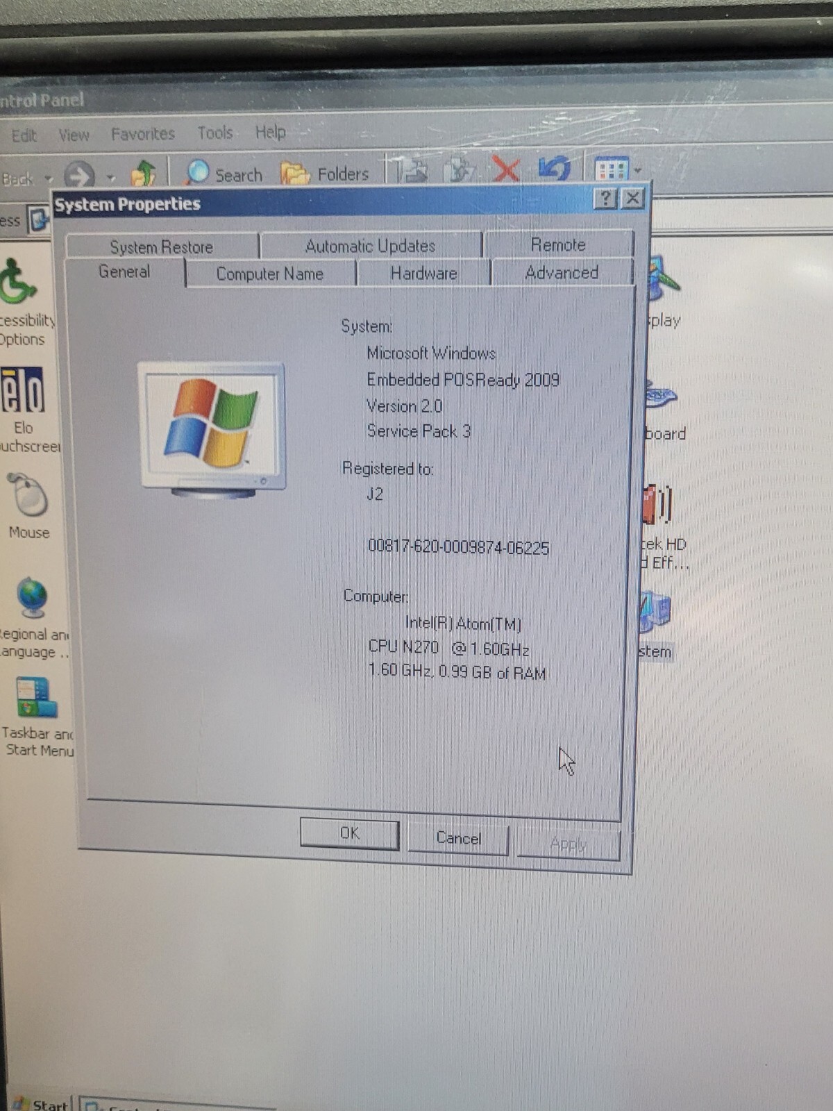 "DISPLAY MODEL" POS Touchscreen J2 615 POS System Intel Atom 1.6GHz,Win 7 615 RT