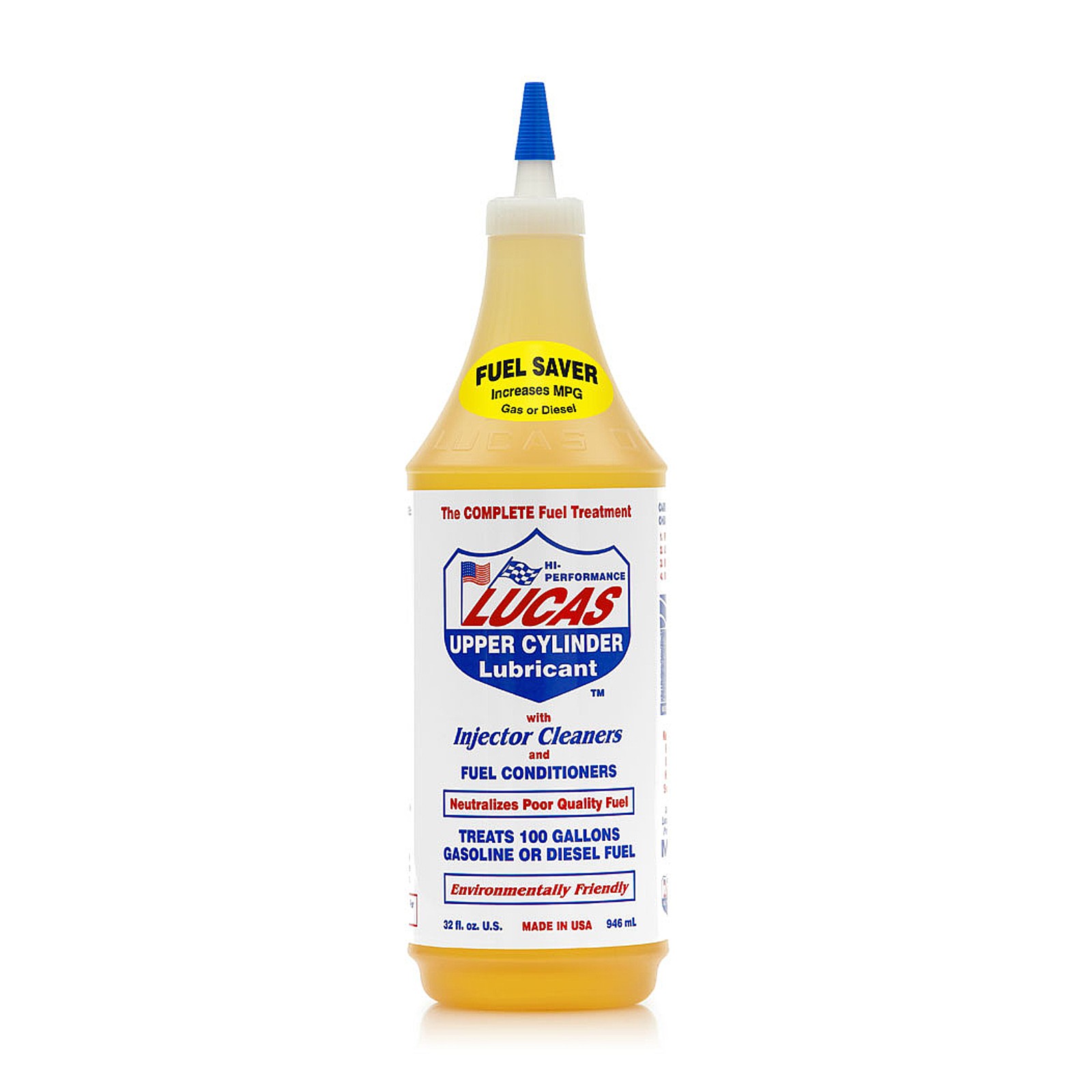Lucas Oil 10003 Fuel Treatment Cleaner for Gasoline Diesel 1 Quart 946ml 1 Pack