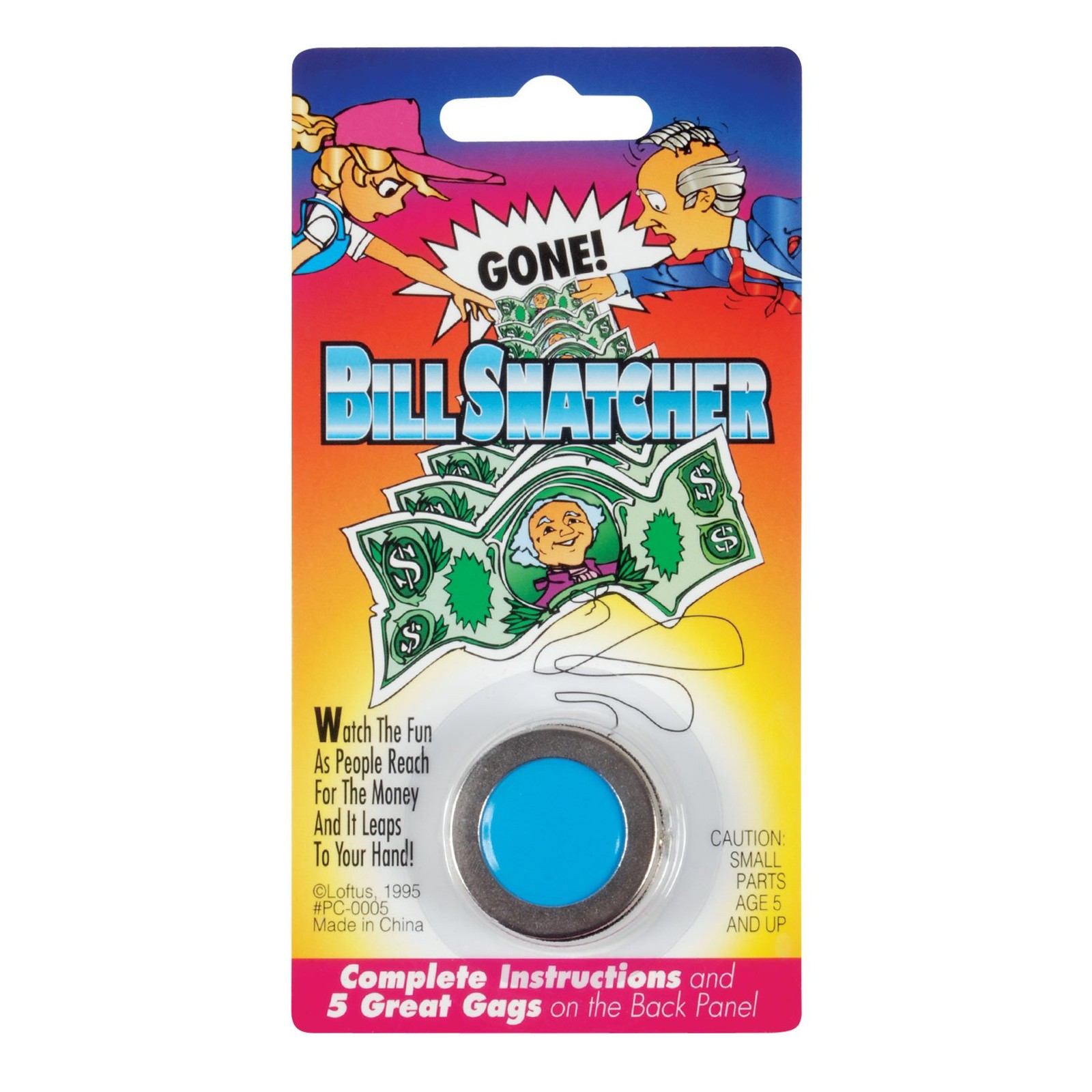 Dollar Bill Snatcher Magic Trick Small, Blue