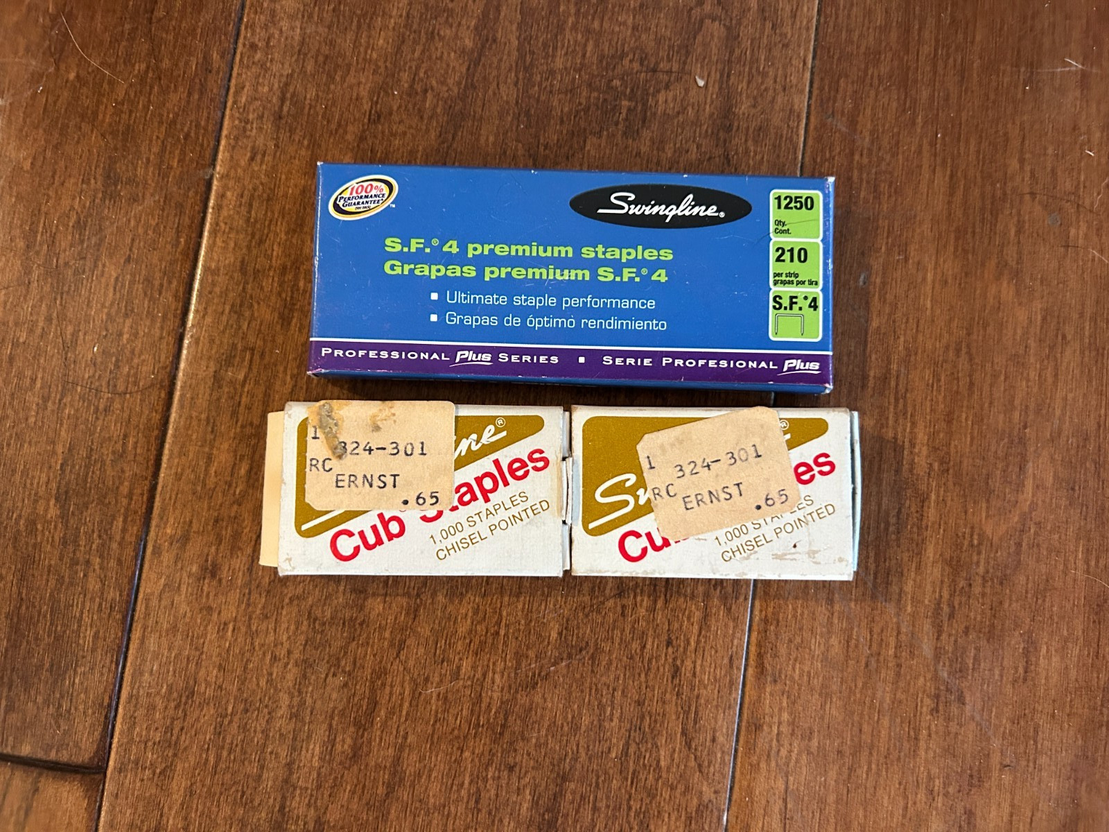 New Old Stock VTG Lot of 3 Swingline Staple Boxes Cub Staples S.F. 4" Premium