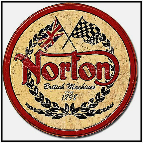 Nostalgic NORTON British Machines Since 1898 Motorcycle Biker Tin Sign Man Cave