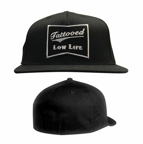 TATTOOED LOW LIFE FLAT BILL FLEX FIT HAT