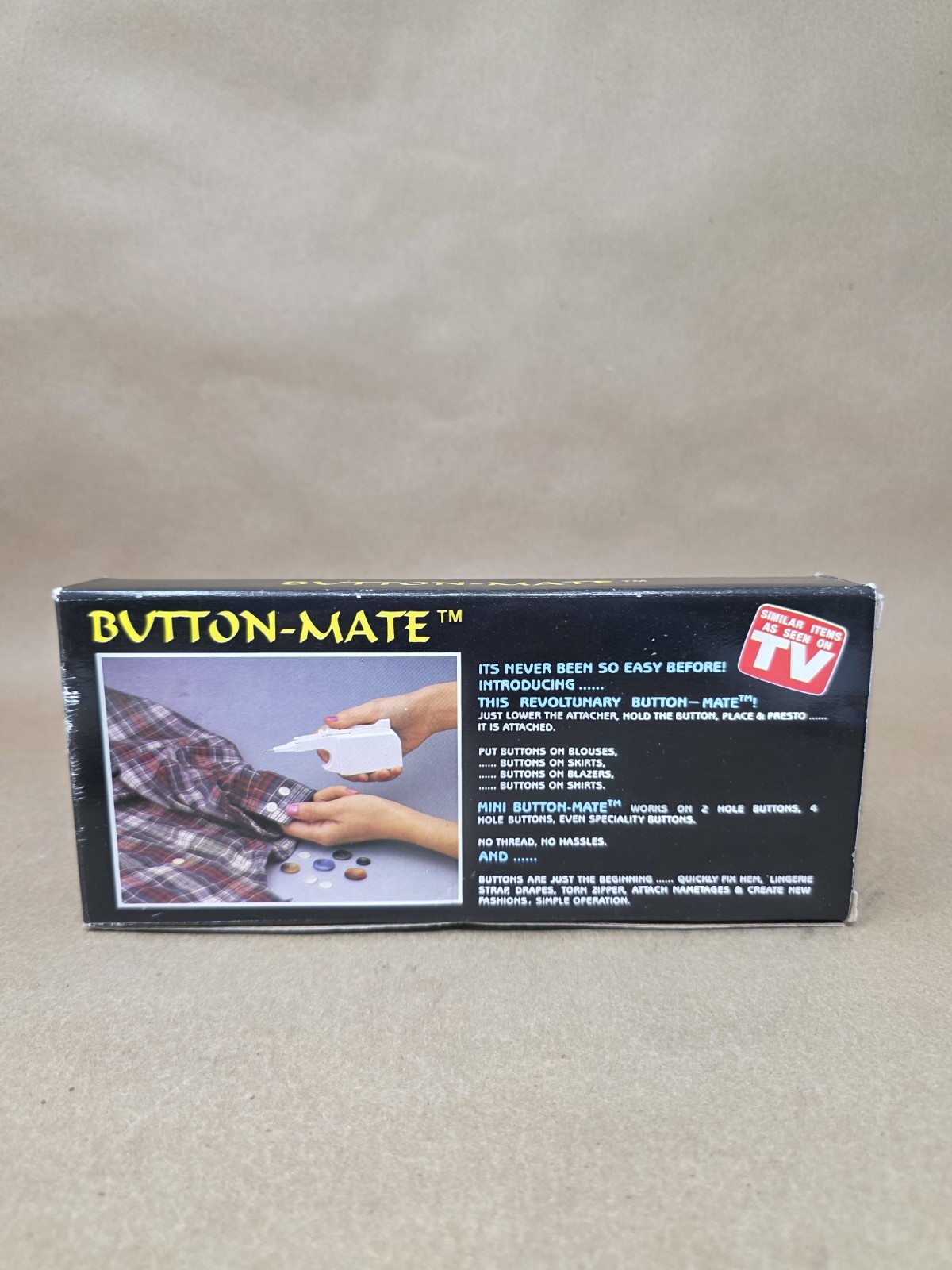 Button-Mate Instant Button Attach Repair As Seen On TV Easy Quick Fix No Sew