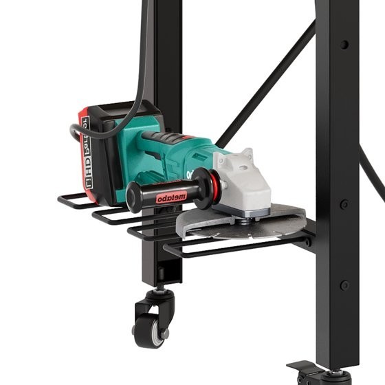 59" L Heavy-Duty Adjustable Workbench with Pegboard & Power Outlets Hooks Garage