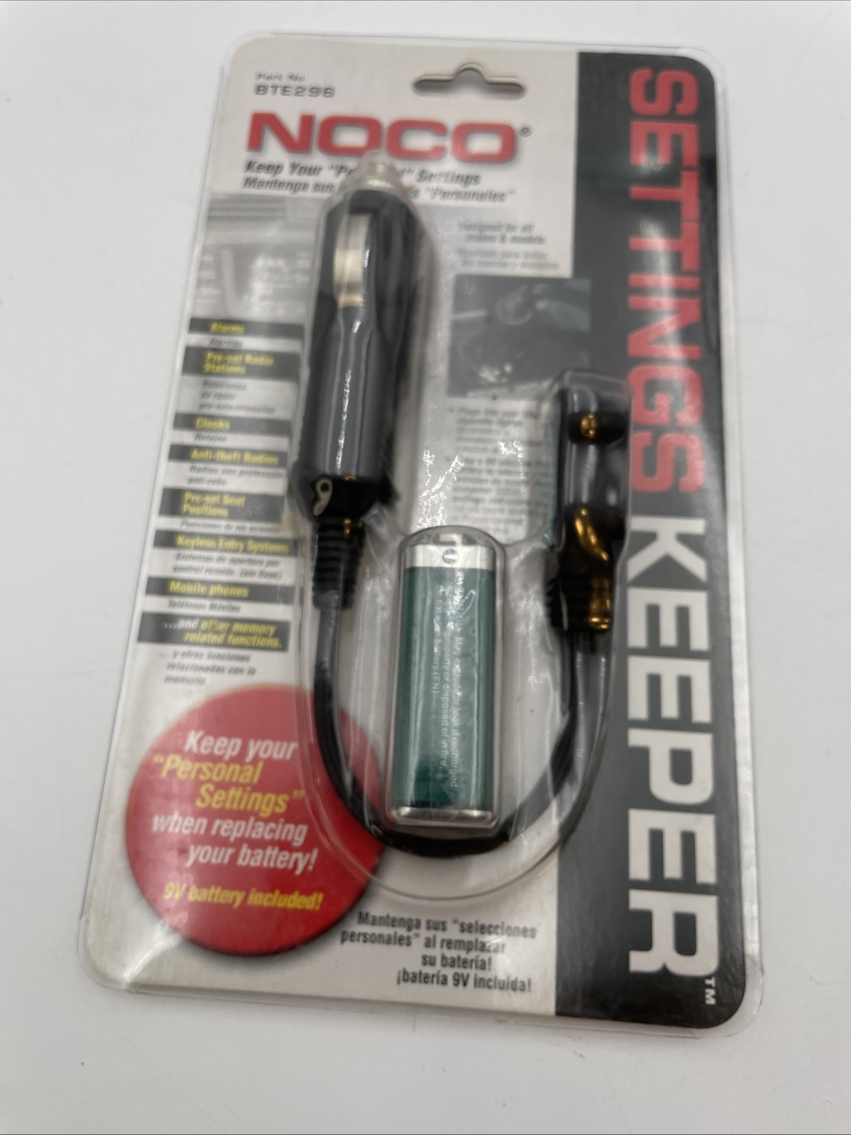 New Noco Automotive Battery Settings Keeper BTE296 Sealed Package