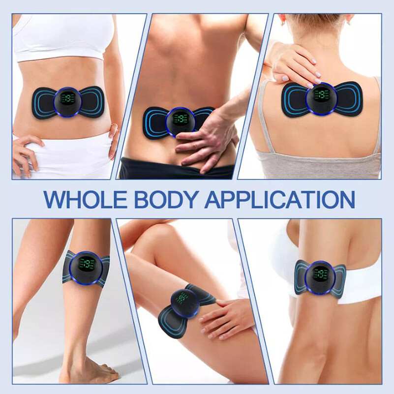 4X Portable Mini Electric Neck Back Massager Cervical Massage Remote Control US