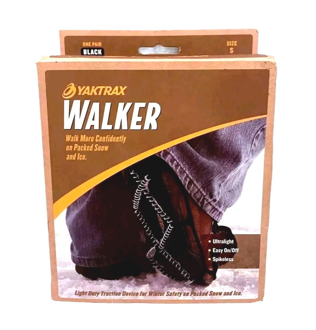 YAKTRAX 08601, Shoe Traction Device, Lightweight, Unisex, Sm, Spikeless, Black