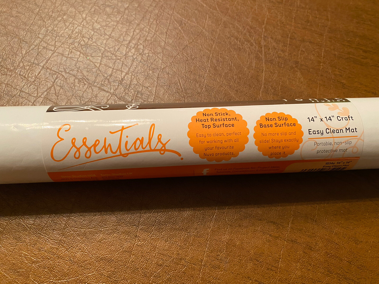 Tonic Essentials Easy Clean Mat Nonstick Non Slip Blending Mat 14 X 14”