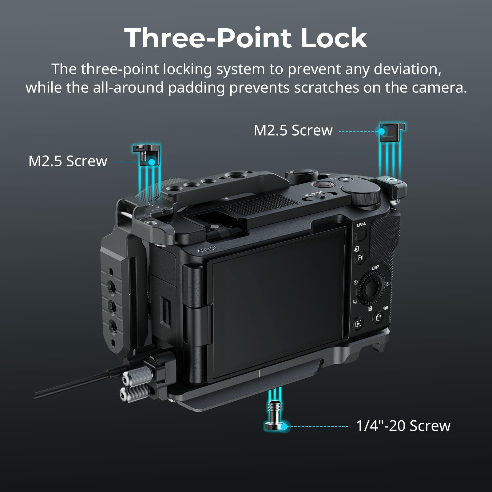 ZV-E10 II HawkLock Quick Release Cage Kit for Sony ZV-E10 II with Cable Clamp...
