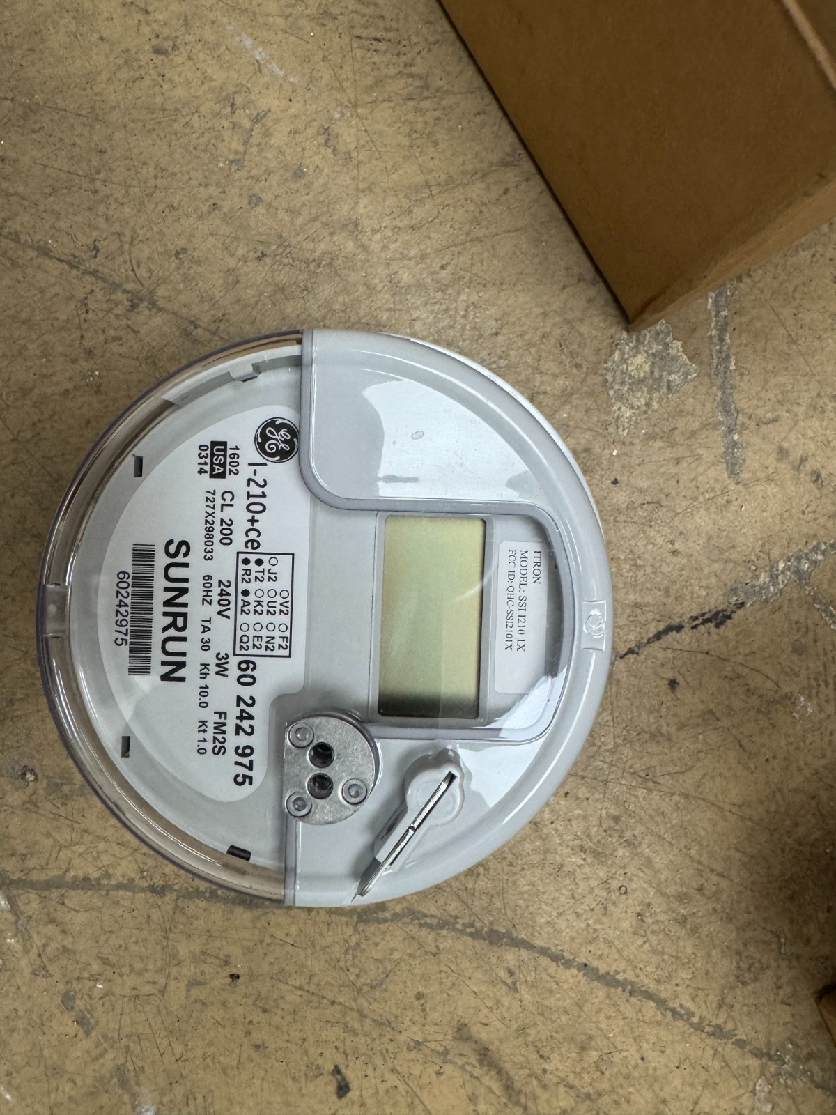 Centron Itron Sunrun OpenWay Smart Meter CL200 240V 3W C2SODS