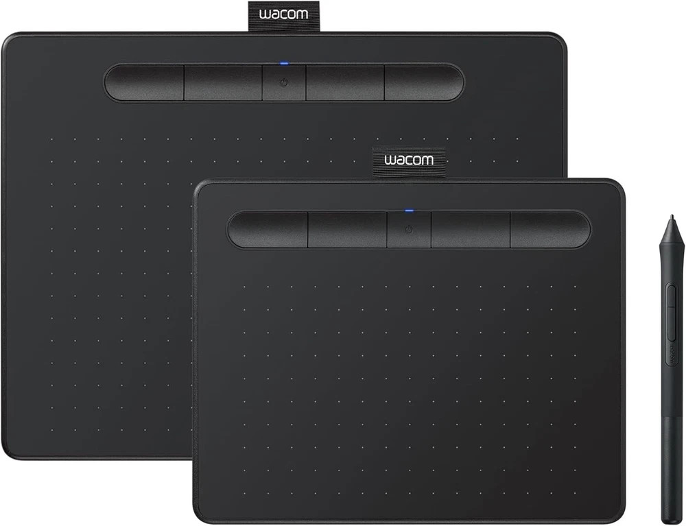 Wacom Intuos Medium Bluetooth Graphics Drawing Tablet, Portable for Teachers,