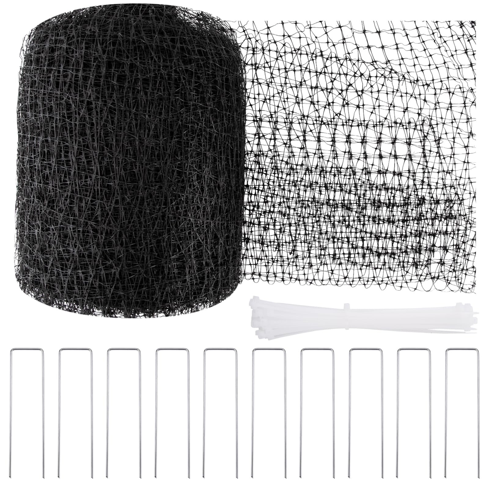 NONMON Bird Netting 5 x 100 FT Heavy Duty Garden 5 x 100ft - 1 Pack, Black
