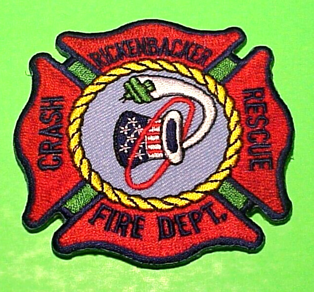 RICKENBACKER  OHIO  ANG  CRASH / RESCUE  3"  FIRE DEPT. PATCH  FREE SHIPPING!!!