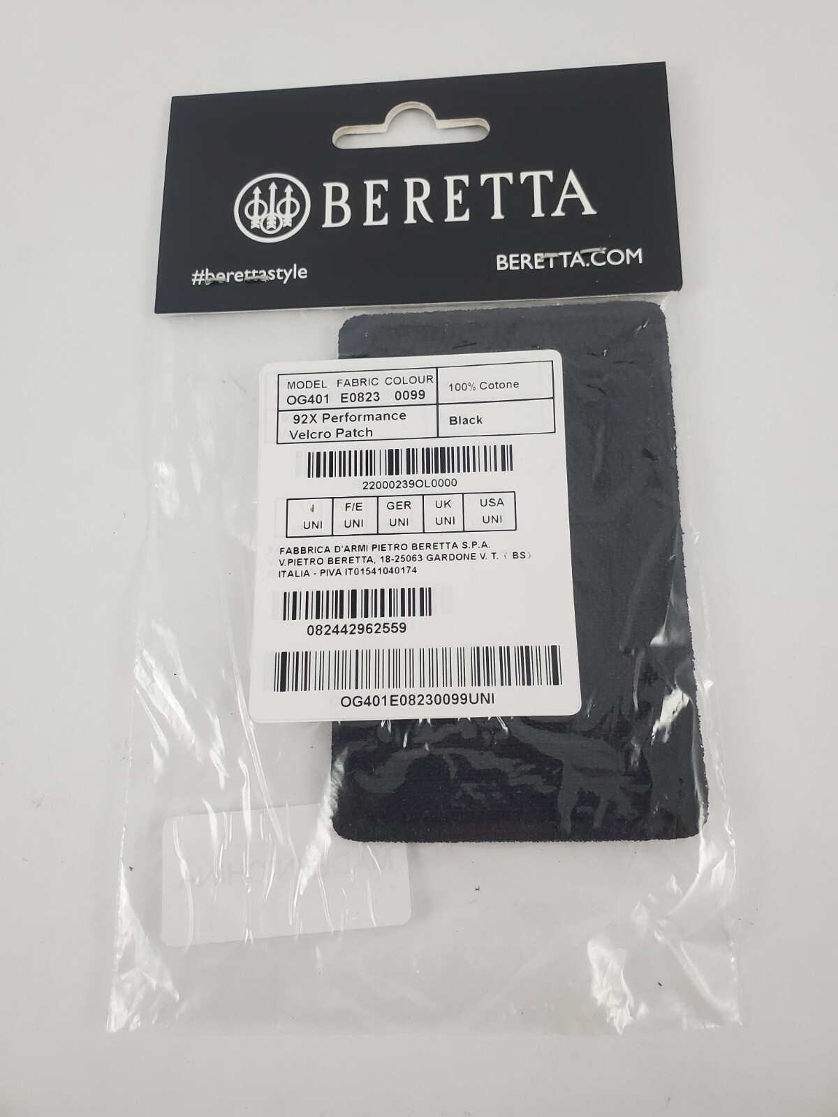 Beretta Firearms 92X Performance Logo Morale Patch Hook / Loop Backing M9 92