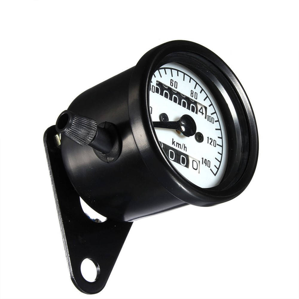 12V LCD Digital Universal Motorcycle Odometer Speedometer Black&White Screen CT