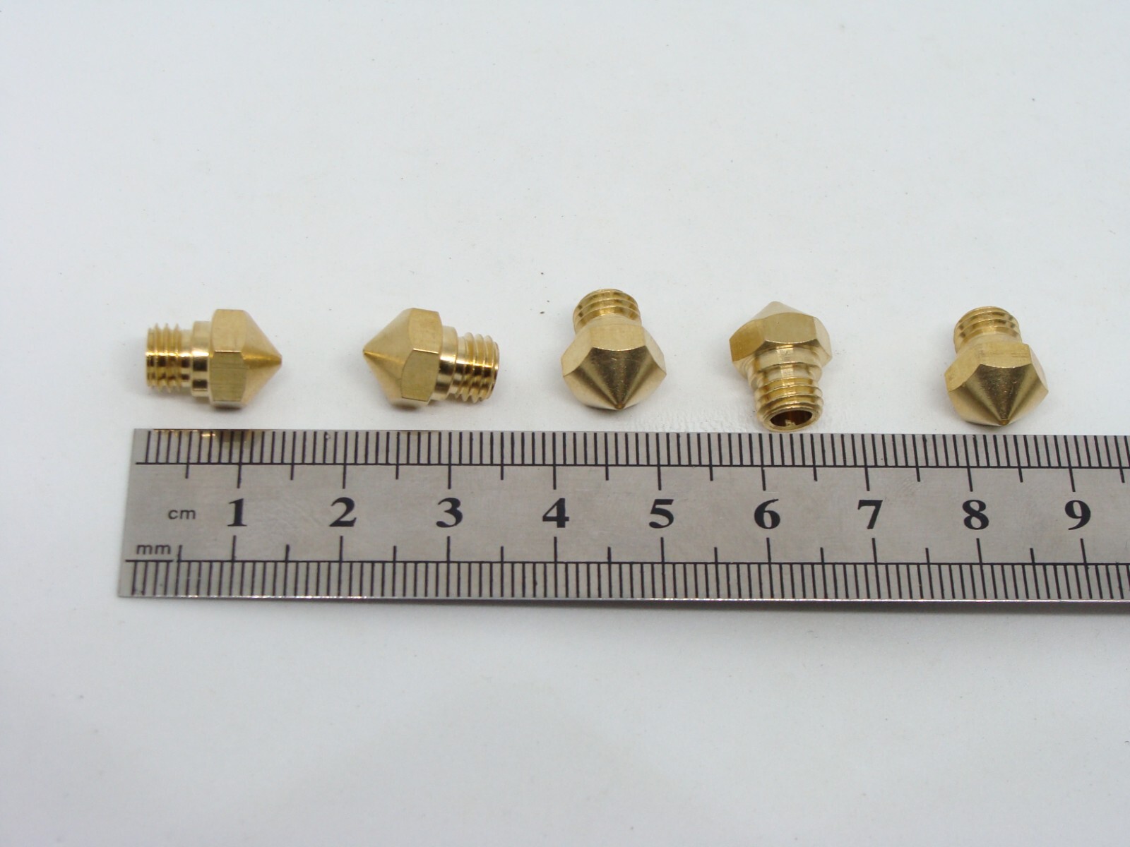 0.6mm - 5 Pcs Pack Lot MK10 Nozzle Solid Brass M7 Thread Extruder Hotend Hot End