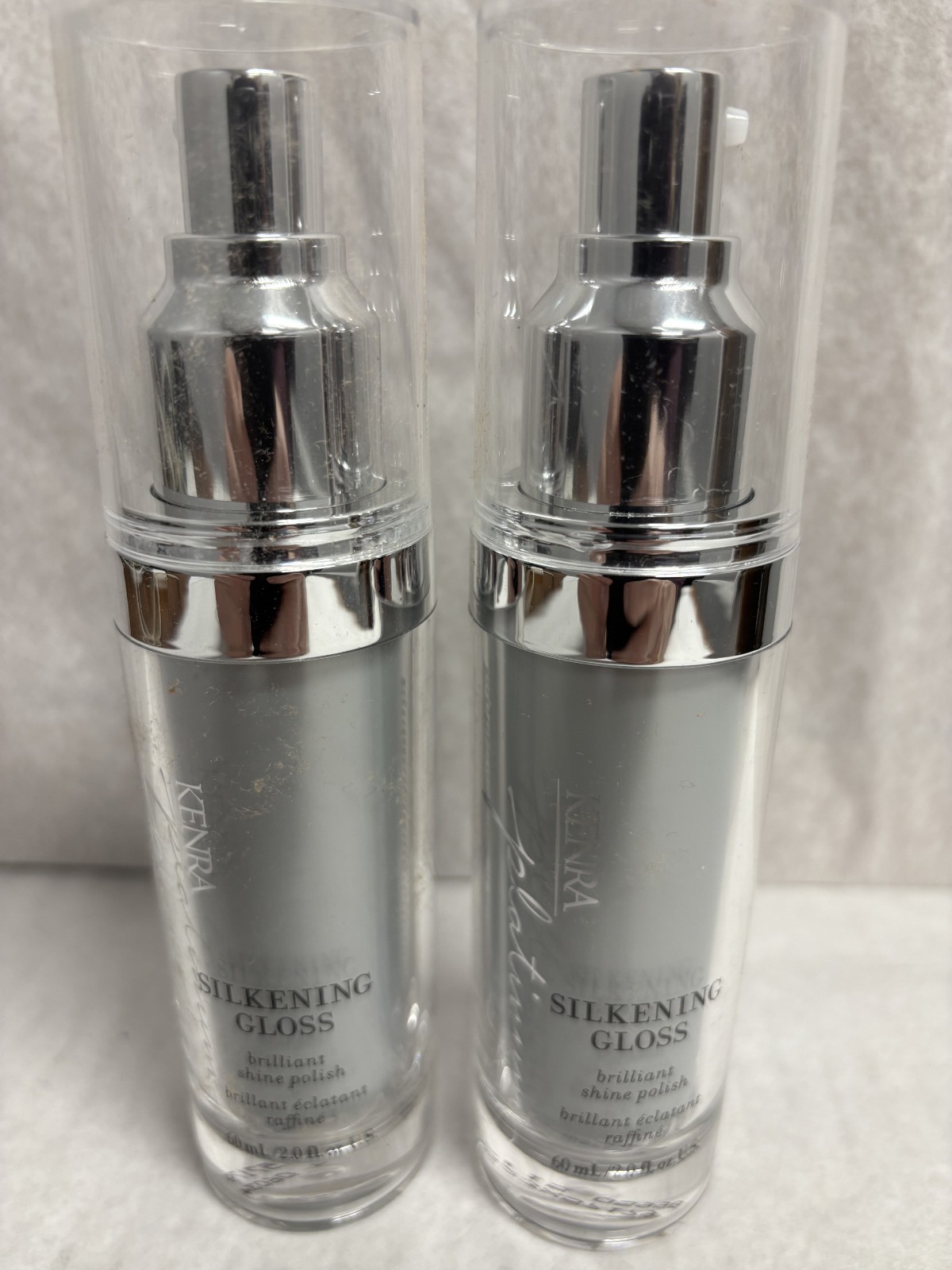 Kenra Platinum Silkening Gloss Brilliant Shine, 2 oz. New packaging -Pack of 2