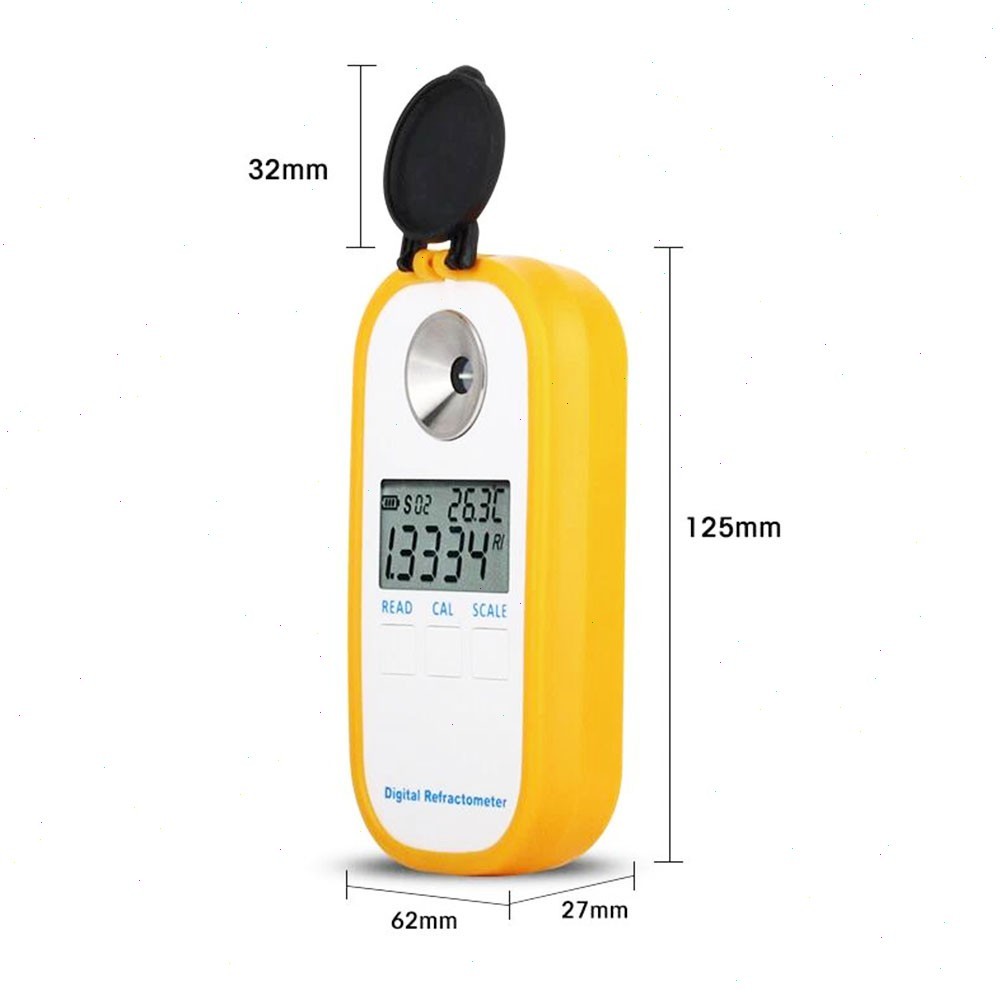 Portable Digital Brix Meter with Temperature Accuracy ±0.5℃ Sugar Refractometer