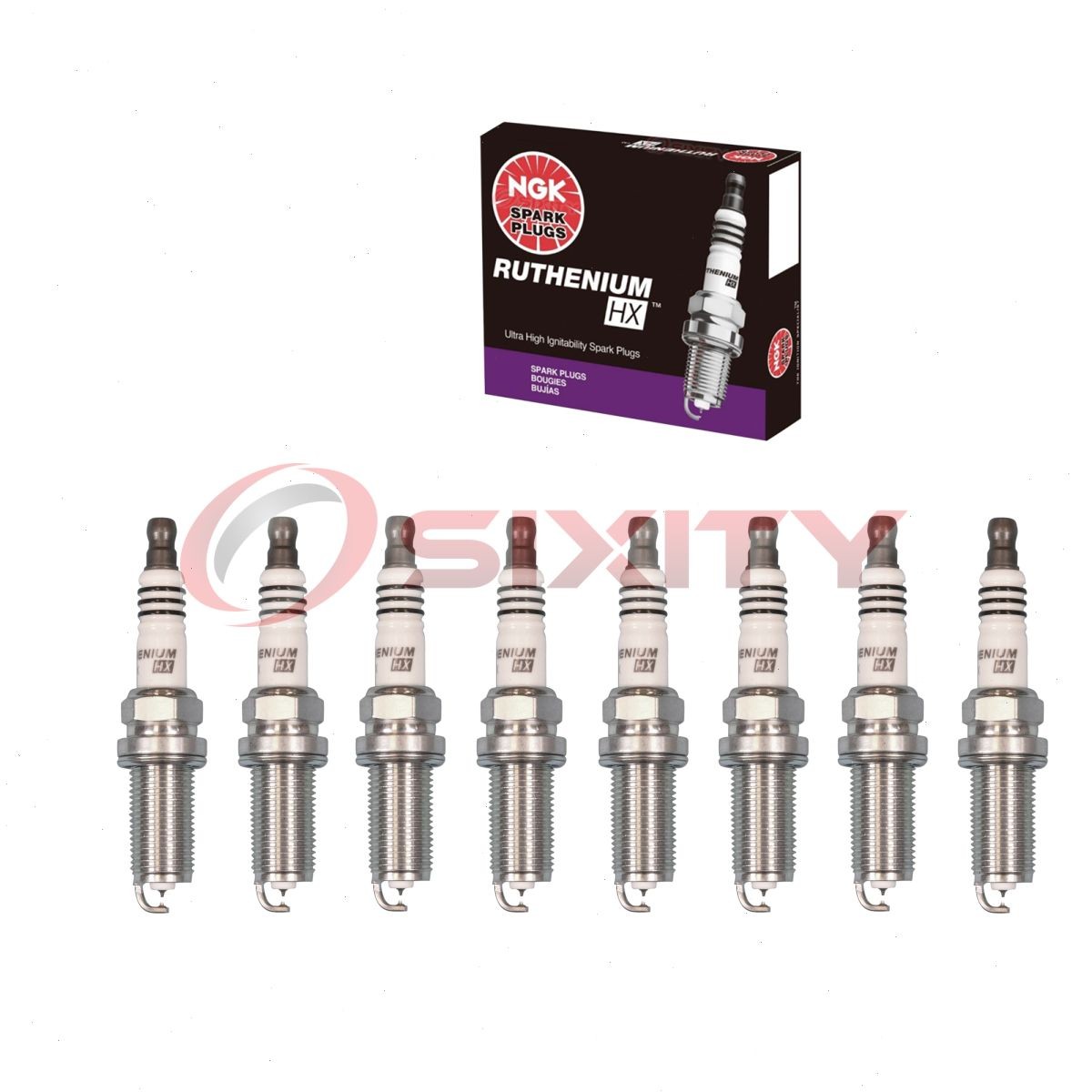 8 pcs NGK Ruthenium HX Spark Plugs for 2009-2012 Hyundai Genesis 4.6L V8 - bj