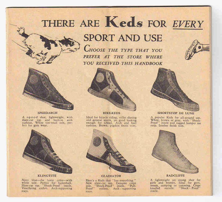 Keds Athletic Shoes 1936 Handbook of Sports and Games Cowboy Camping Advertising