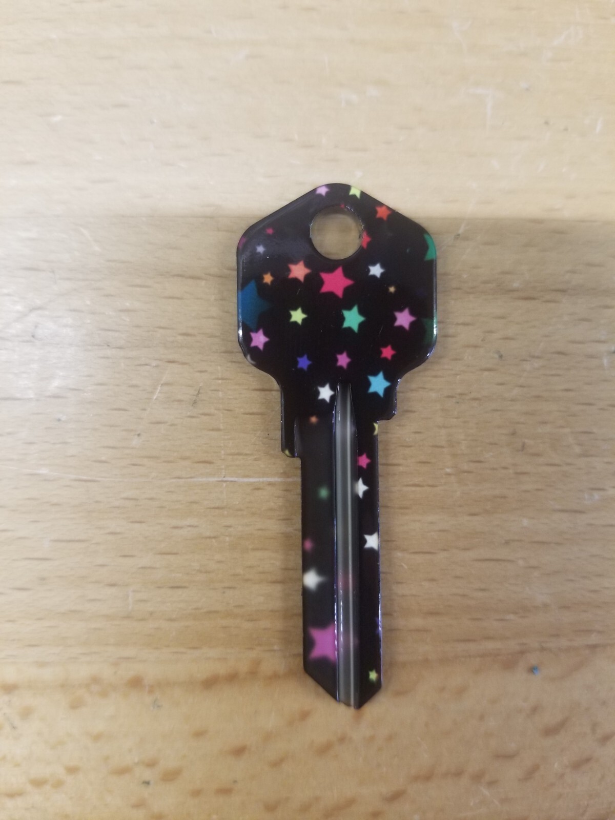 RAINBOW STARS PRINTED KWIKSET KW1/KW10 KEYBLANK - READ DETAILS BELOW