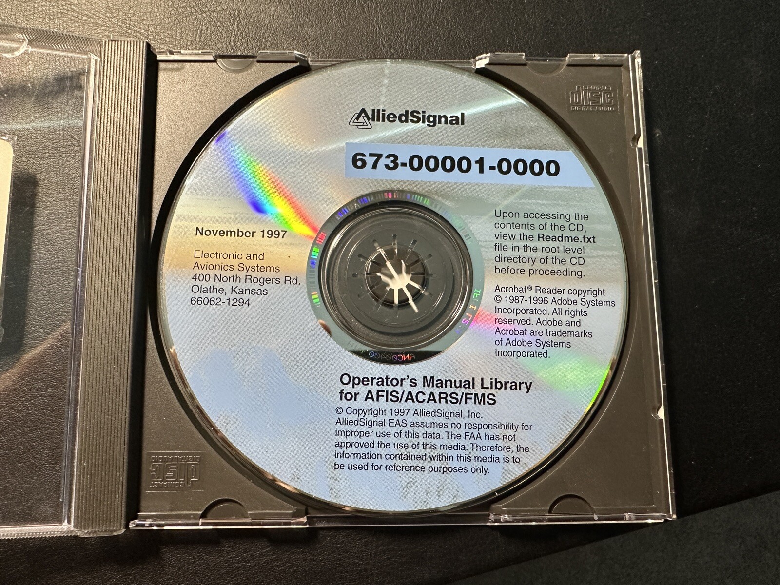 AlliedSignal AFIS/ACARS/FMS Operator's Manual Library CD