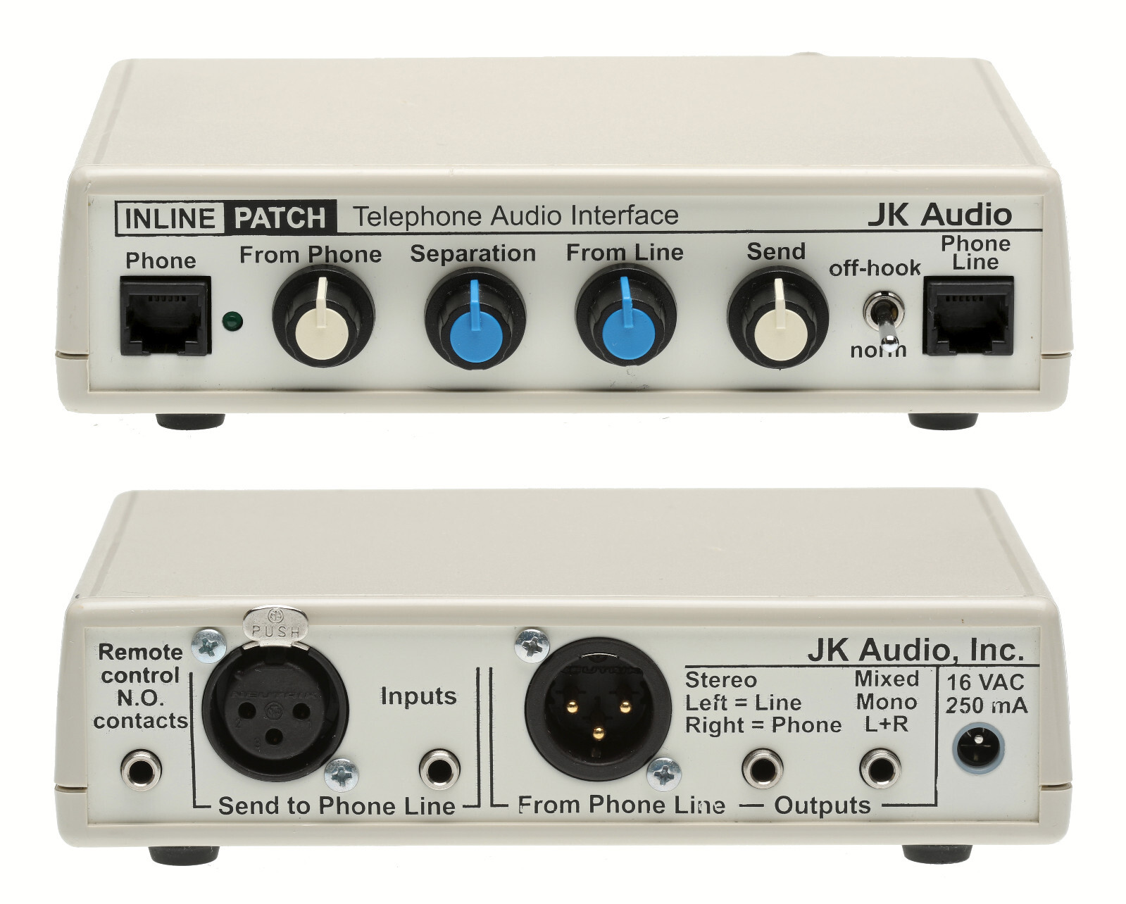 JK Audio Inline Phone Line Patch POTS Telco Audio Send Receive Interface IFB