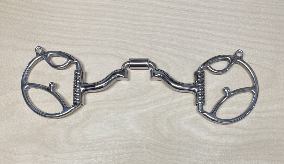 Myler Western Dee Bit w/ Hooks and Correctional Wide Port - 5" - MB41PBW