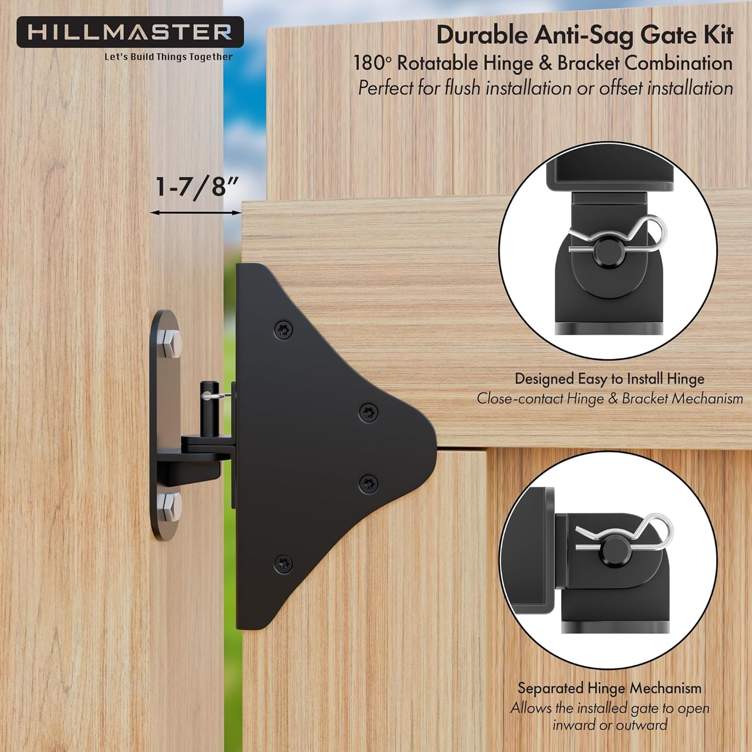 Anti Sag Gate Frame Kit 90 Degree Corner Brace Latch