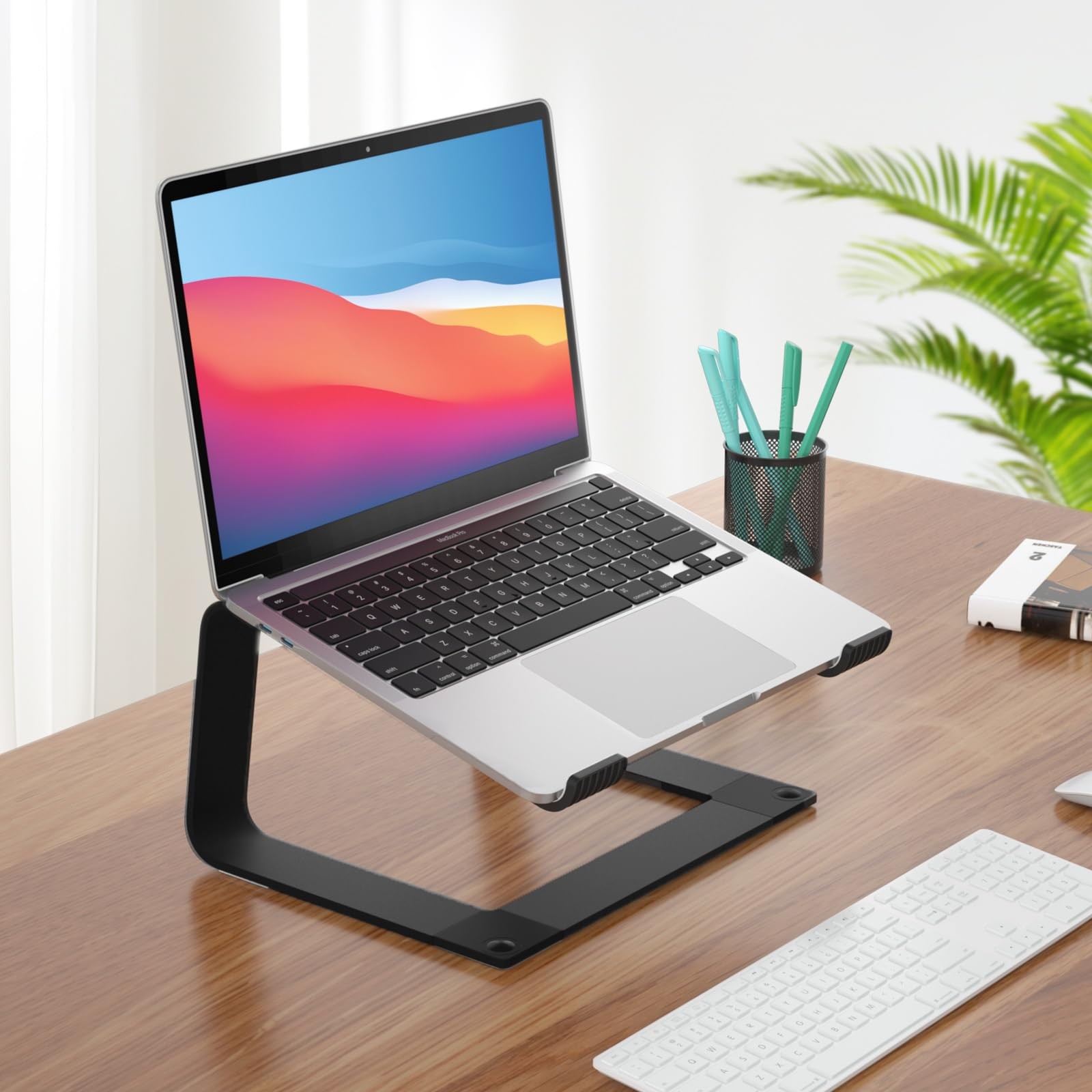 Laptop Stand for Desk Portable Computer Riser Metal Notebook Holder Printer S...