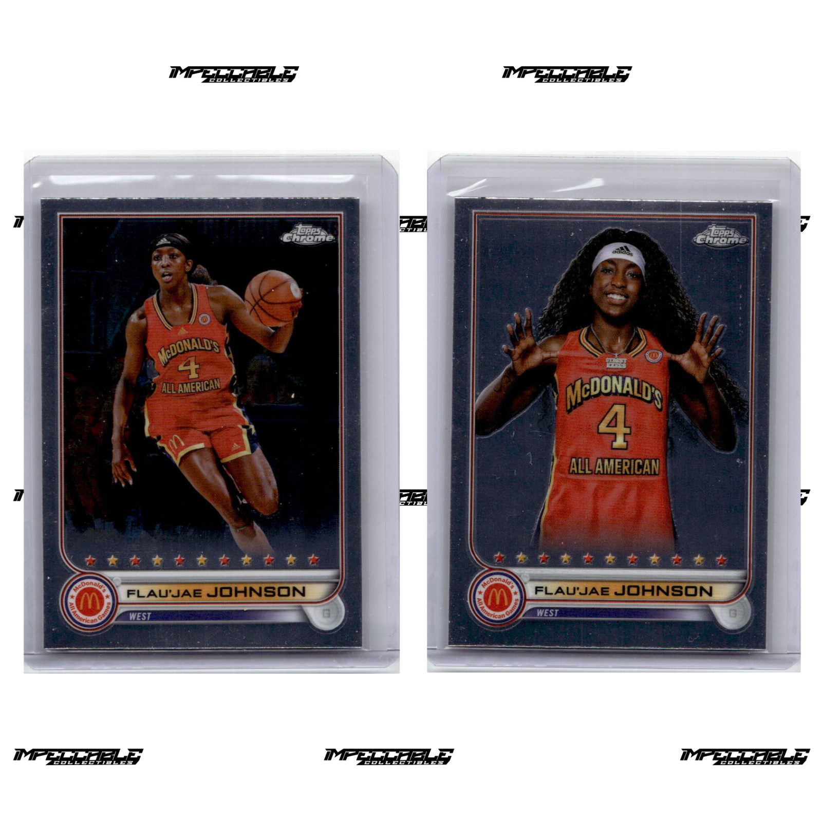 2022 Topps McDonald's A/A - Flau'jae Johnson Rookie (2) Card Lot #45 + #93