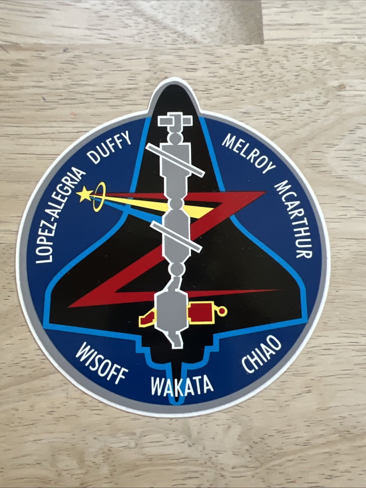 NASA STS-92 Sticker MELROY MCARTHUR CHIAO WAKATA WISOFF LOPEZ-ALEGRIA DUFFY