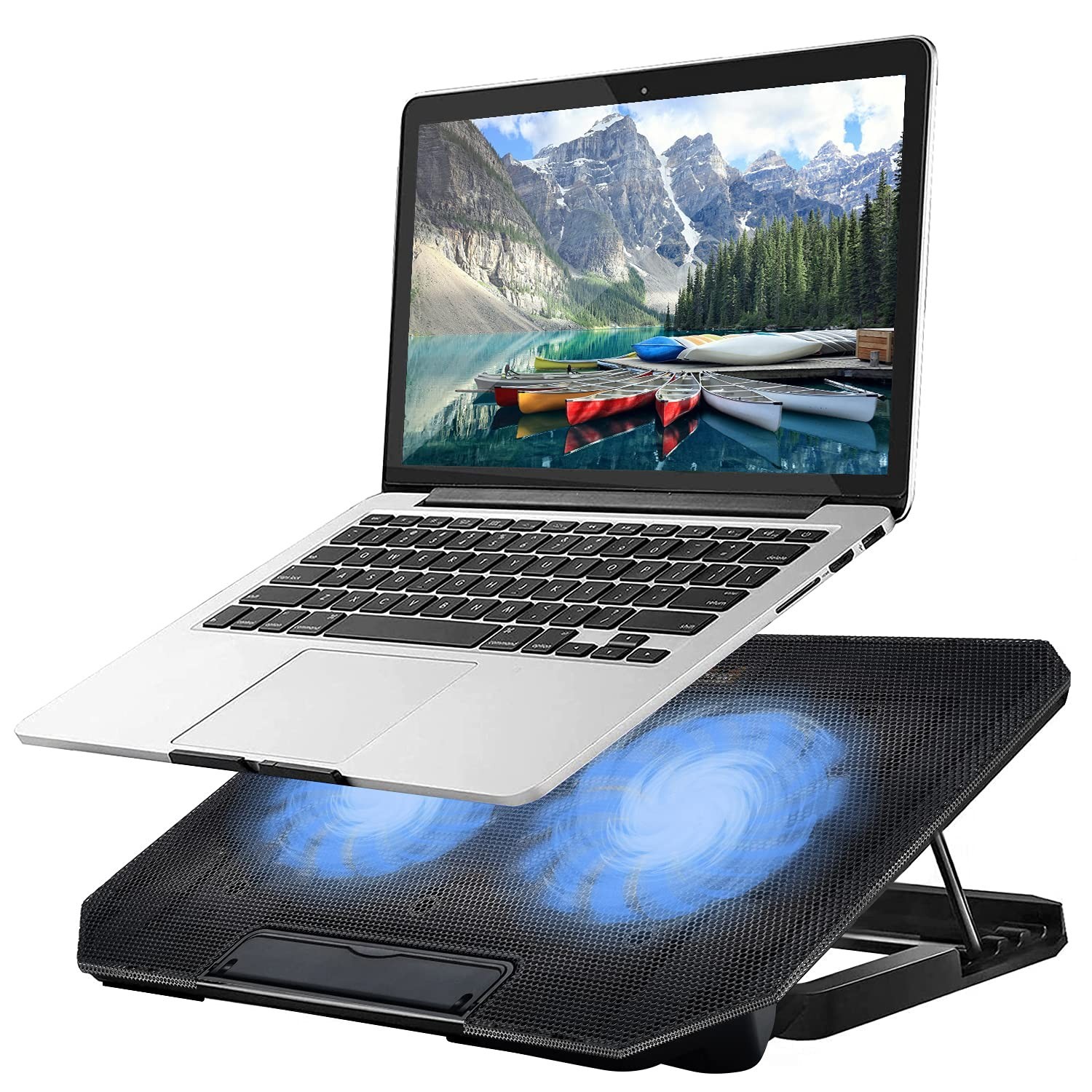 Laptop Cooling pad Laptop Cooler Stand Laptop Fan Cooling pad for 11-15.6 Inc...