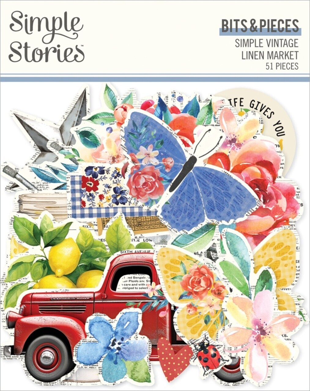 Simple Stories ~ SIMPLE VINTAGE LINEN MARKET ~ Bits & Pieces