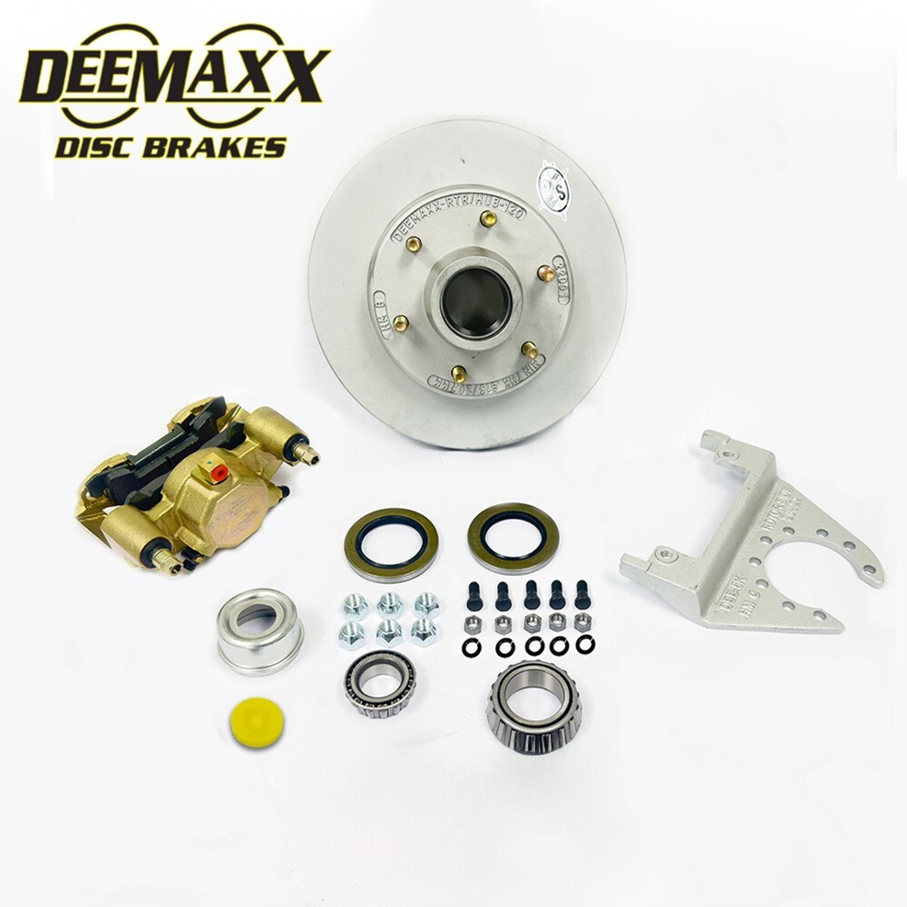DeeMaxx 5,200 lbs. Trailer Axle Gold Finish Disc Brake Kit