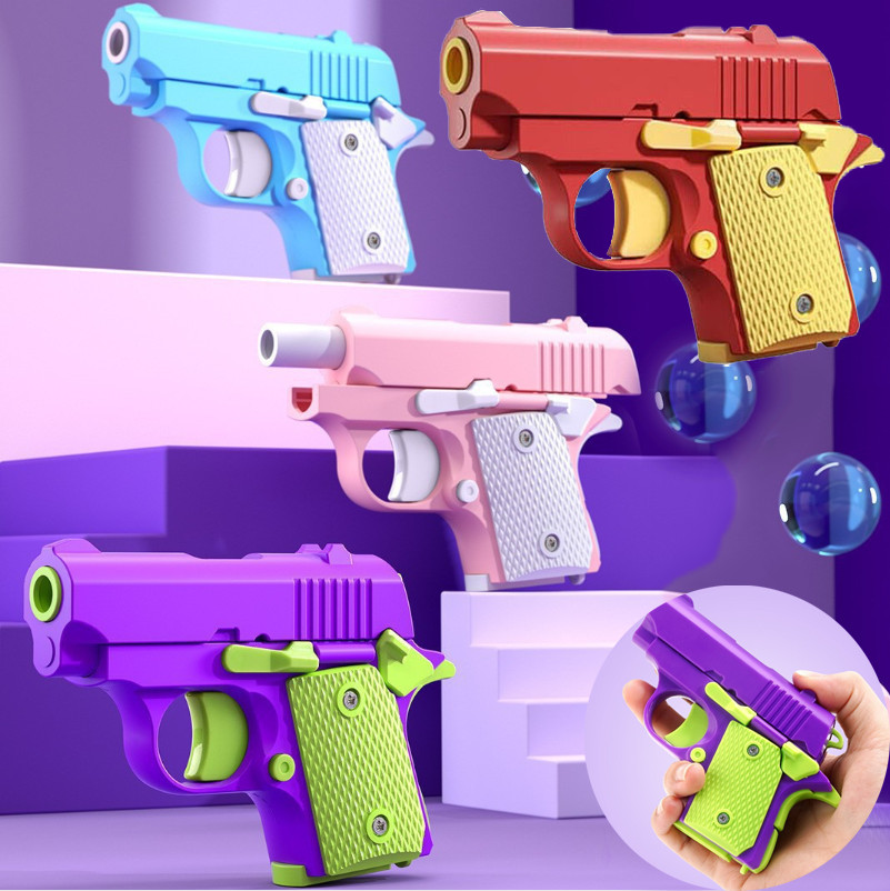 3D Printed Fidget Gun Toy Sensory Toys Anti-anxiety Gravity Guns For Kids Adult