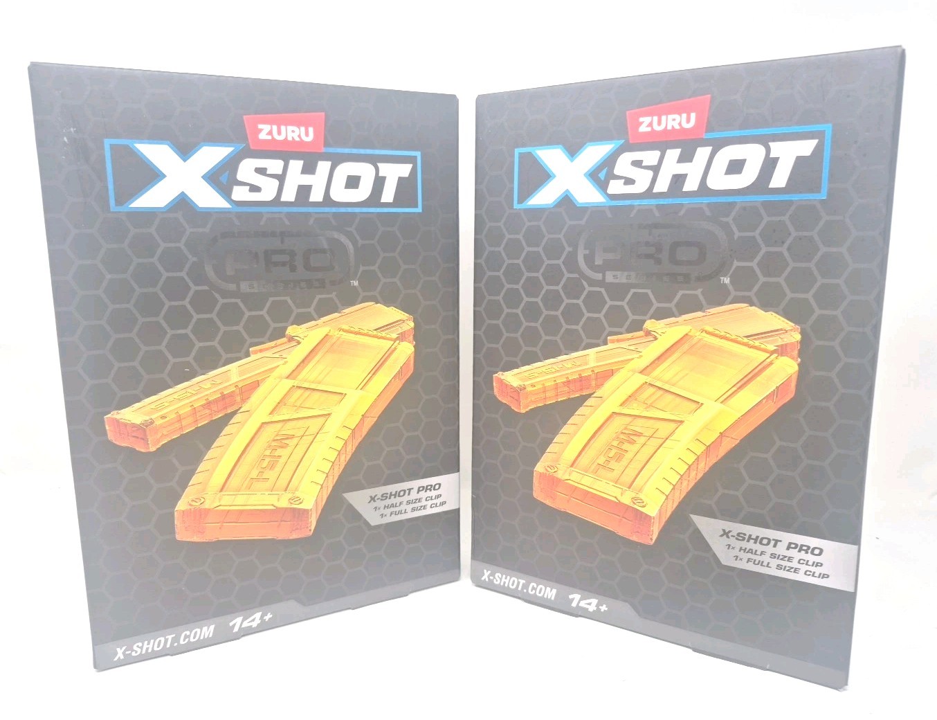 Zuru X-Shot-X Shot Pro-1 Half Clip And 1 Full Clip-Lot of 2-New Sealed