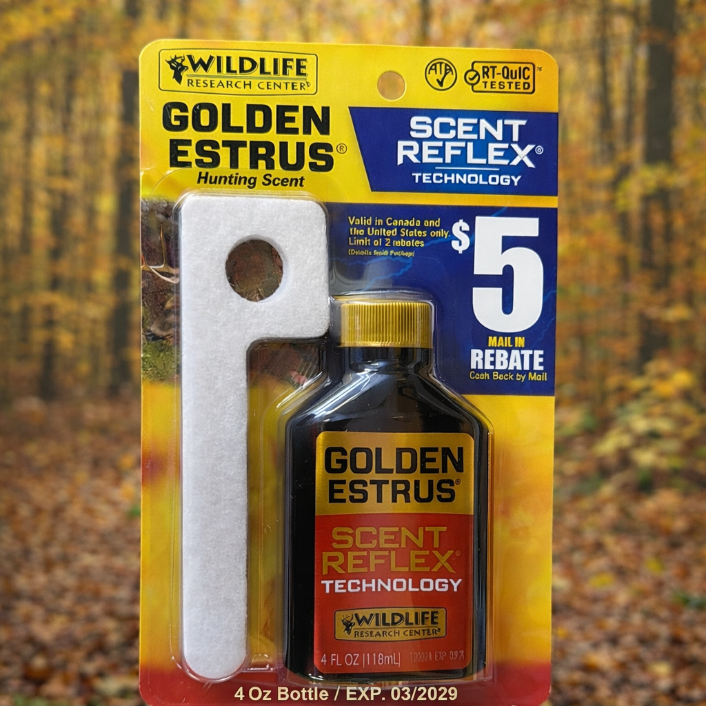 Golden Estrus Wildlife Research Center 4oz Wick Deer Lure and Scent Wick Gold