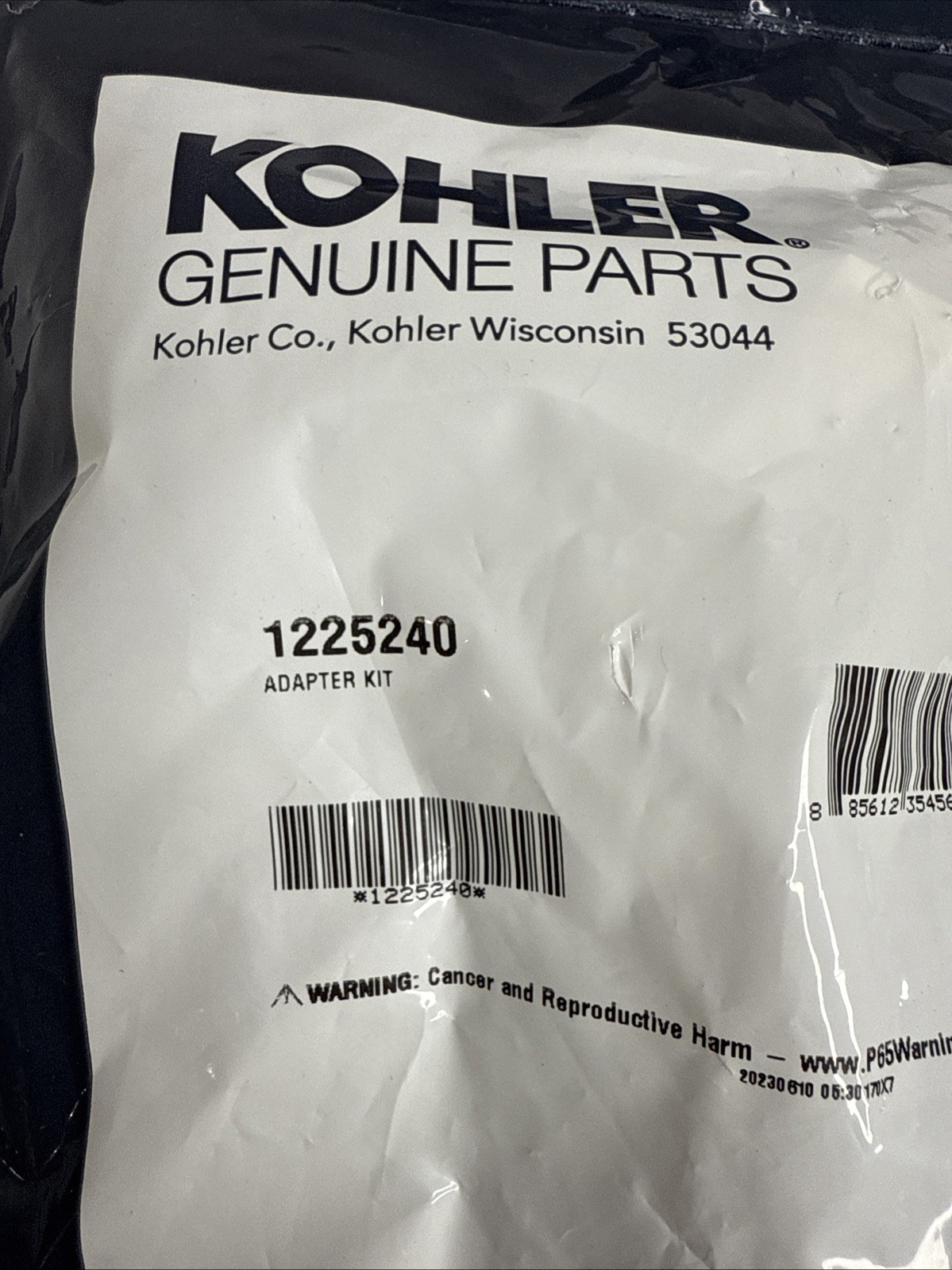 Genuine Kohler 1225240 Replacement Part Adapter Kit