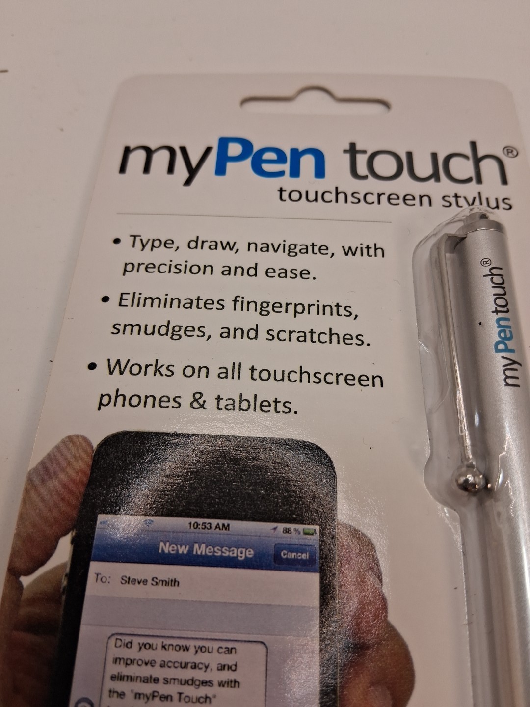 myPen Touch Capacitive Stylus for Cell Phone Tablet iPad Surface - New