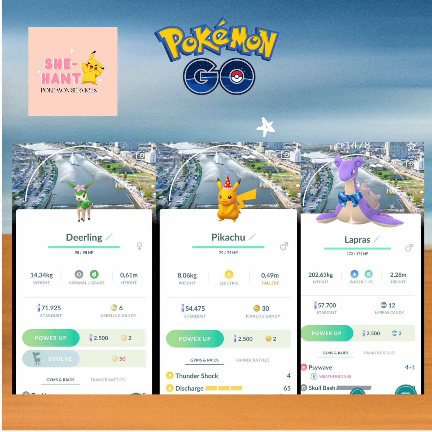 Pokemon shiny - Summer Water Festival 2025 Background Korean - Trade or P .T.C