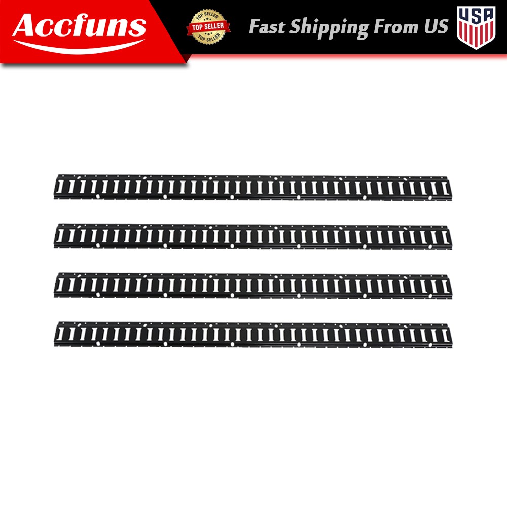 4 PCS 6' E Track Tie Down Rail Kit Carbon Steel For Vans Trailers Black