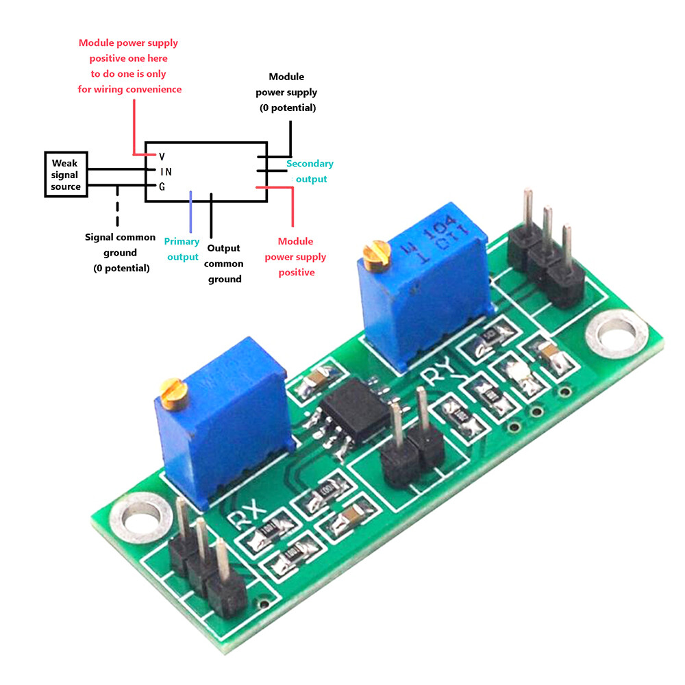 1-10PCS LM358 DC Weak Signal Amplifier Voltage Amplifier Two-Stage Operational.