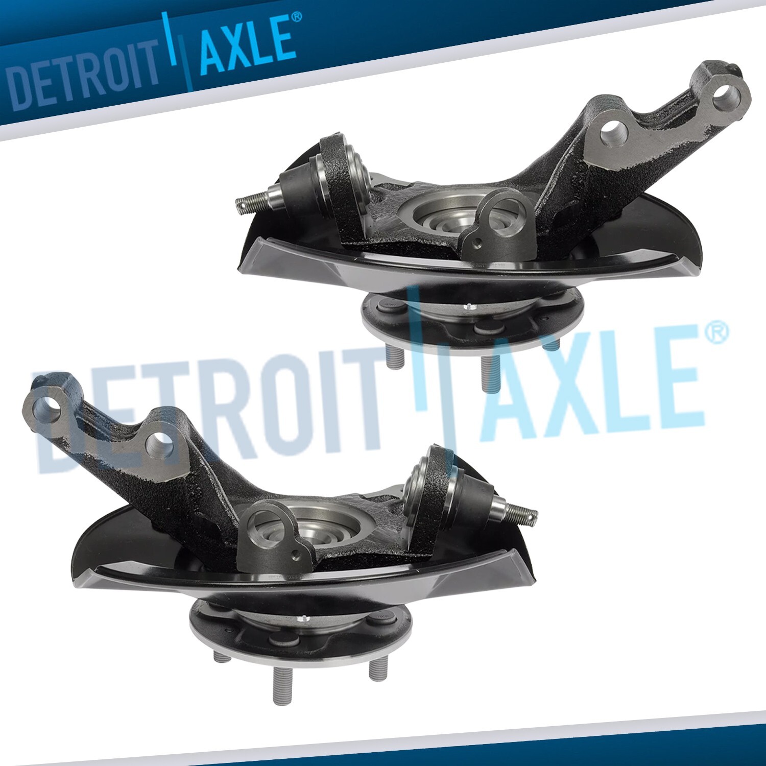 Front Steering Knuckles & Wheel Bearing Hubs for 2003 2004 2005 Honda Civic 1.7L