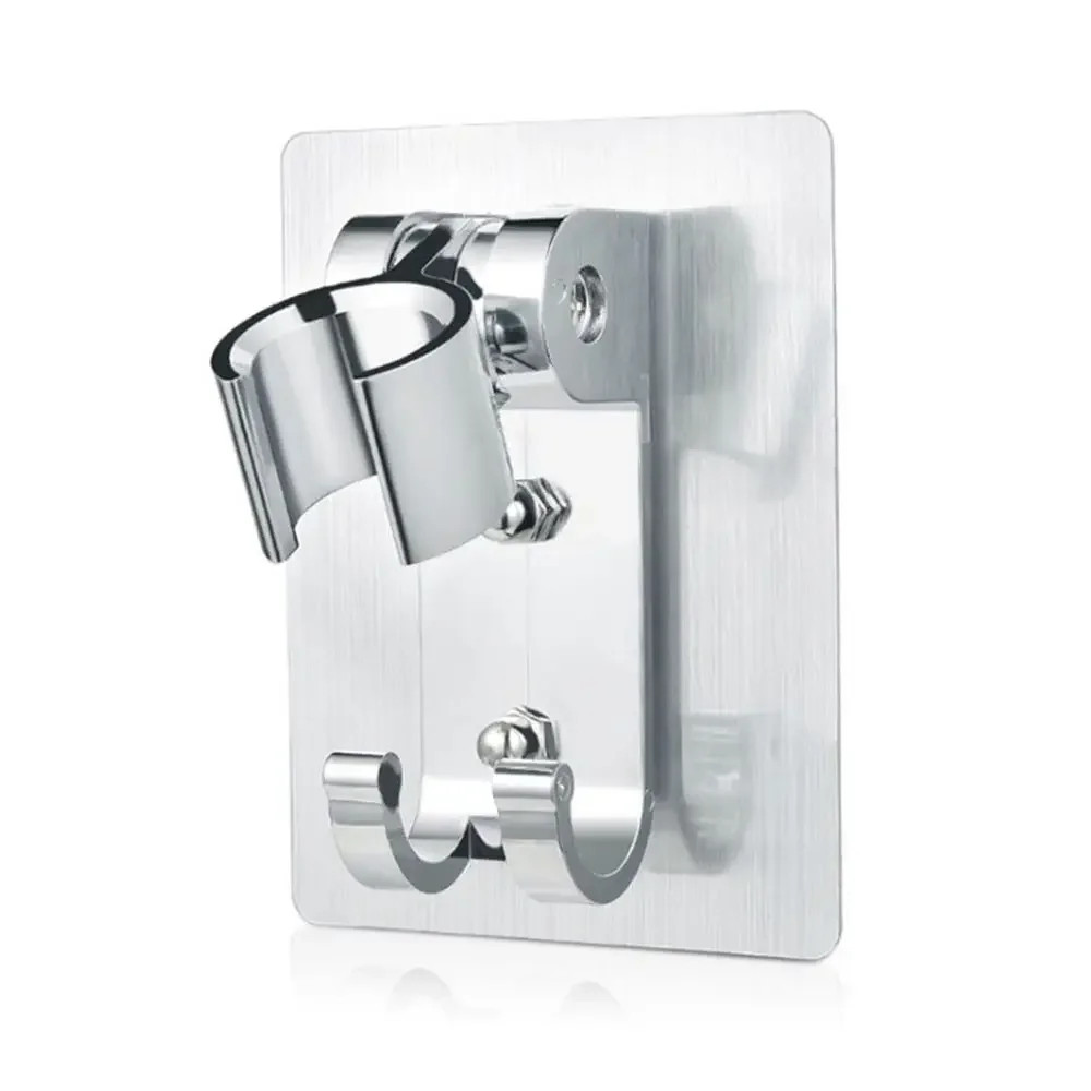 Adjustable Hand Shower Holder Aluminum Punch Free Wall Mounted Shower Head Bathr