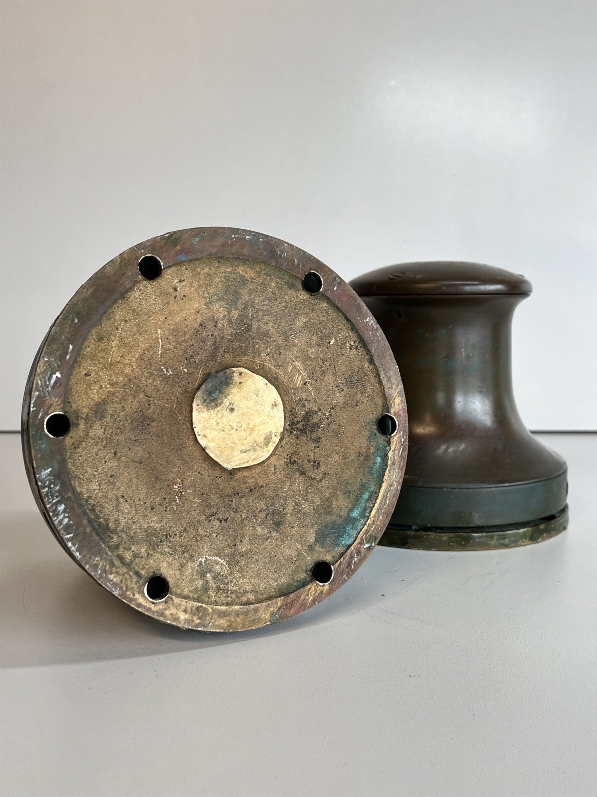 PAIR-Bronze Single Speed Winch 1920's Vintage