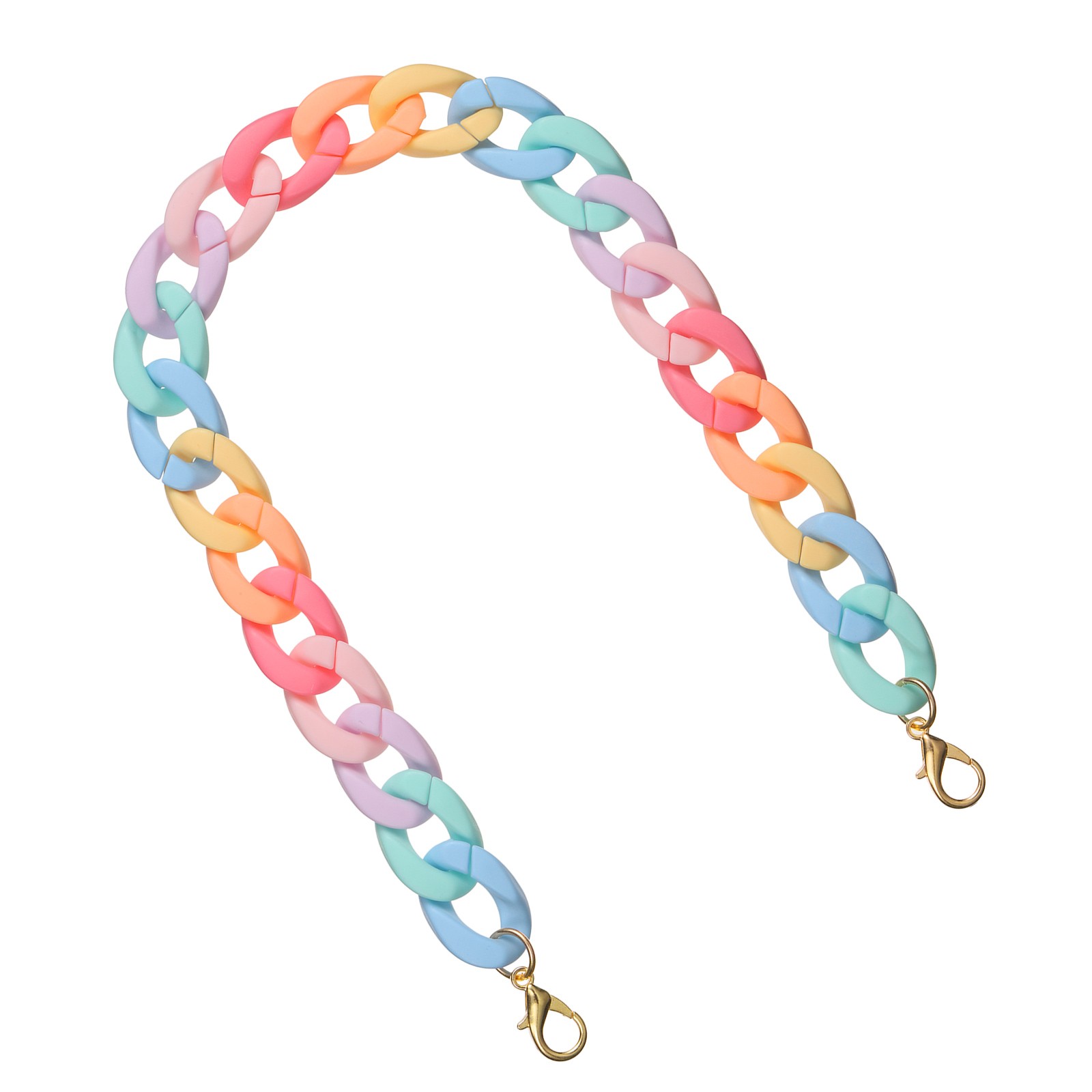Acrylic Purse Strap, 17.7" Bag Chain for Handbags Handle, Rainbow