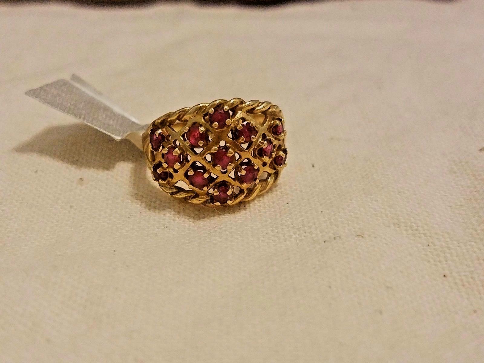 14K Yellow Gold 0.5 Ct Ruby Ring.Size 6.25